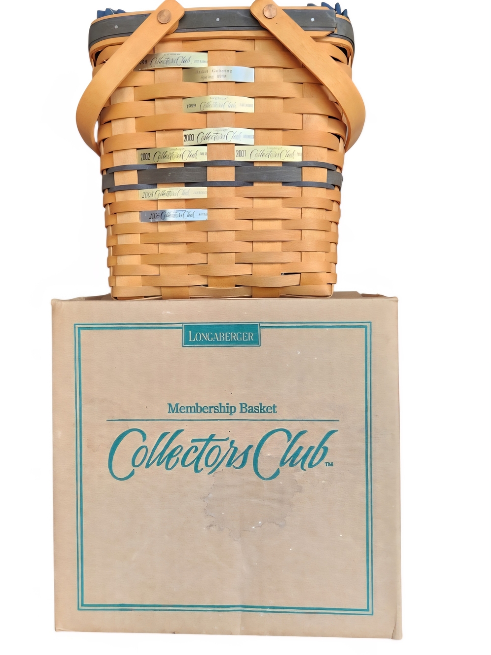 Brand new Longaberger 1997 Membership Basket Fabric & Plastic Liner